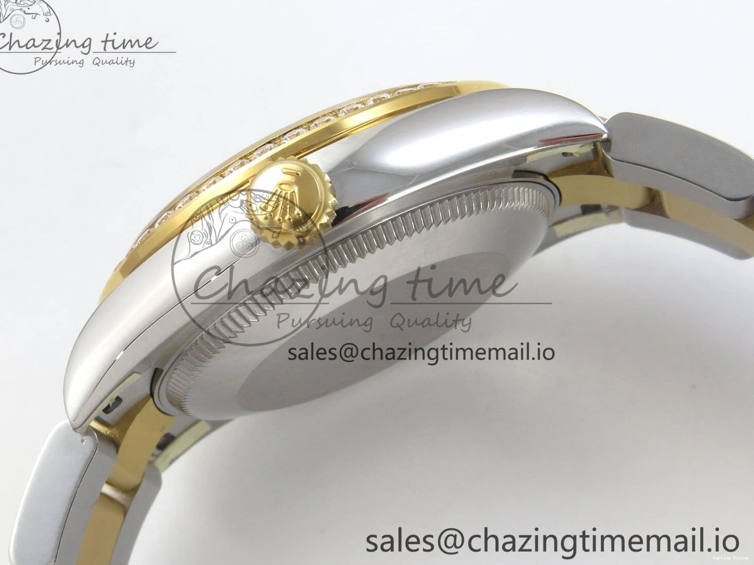 0401 DateJust 31 278383RBR THBF 1:1 Best Edition 904L Steel White Roman Dial Diamonds Bezel on SS YG Oyster Bracelet HZ Cal. Minimalist 44